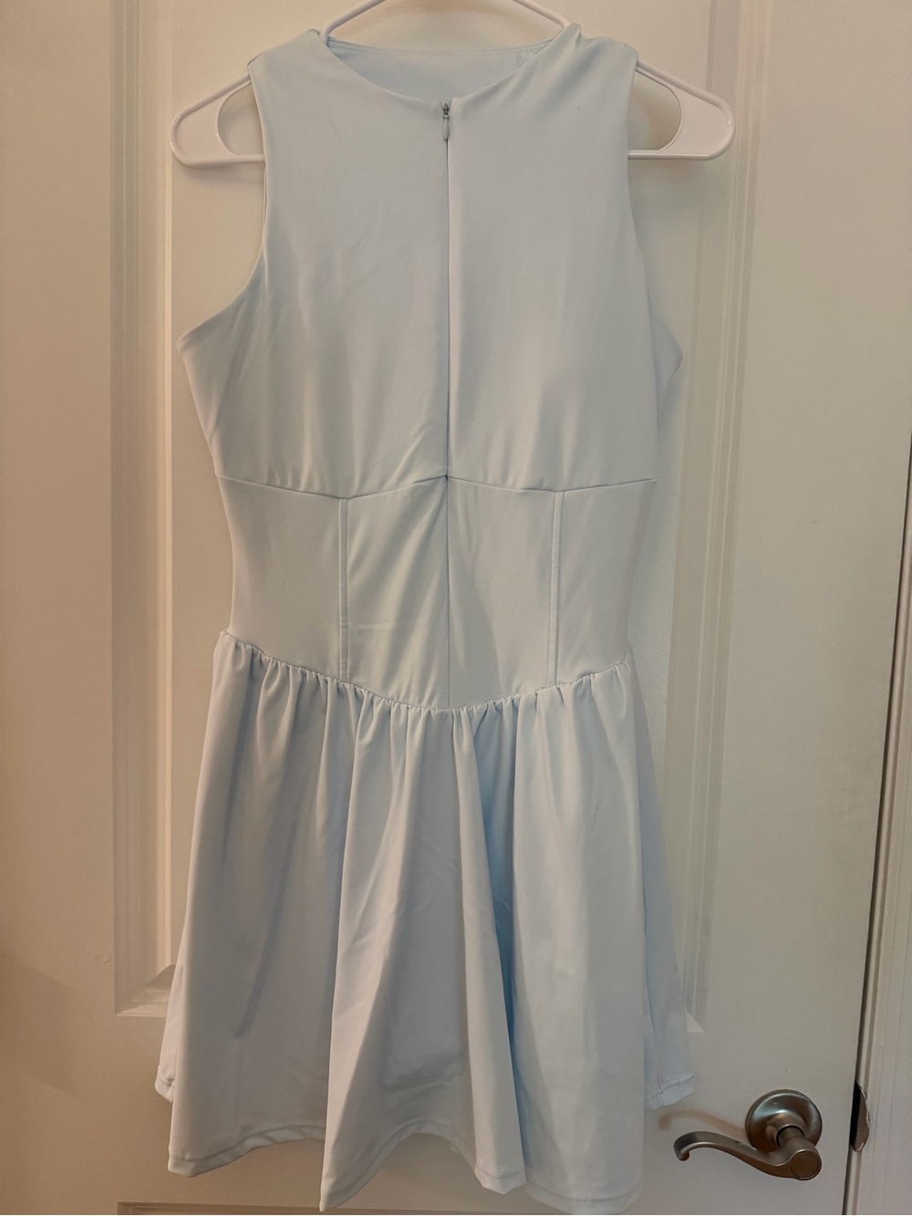 Light Blue Sleeveless Althetic Dress with shorts